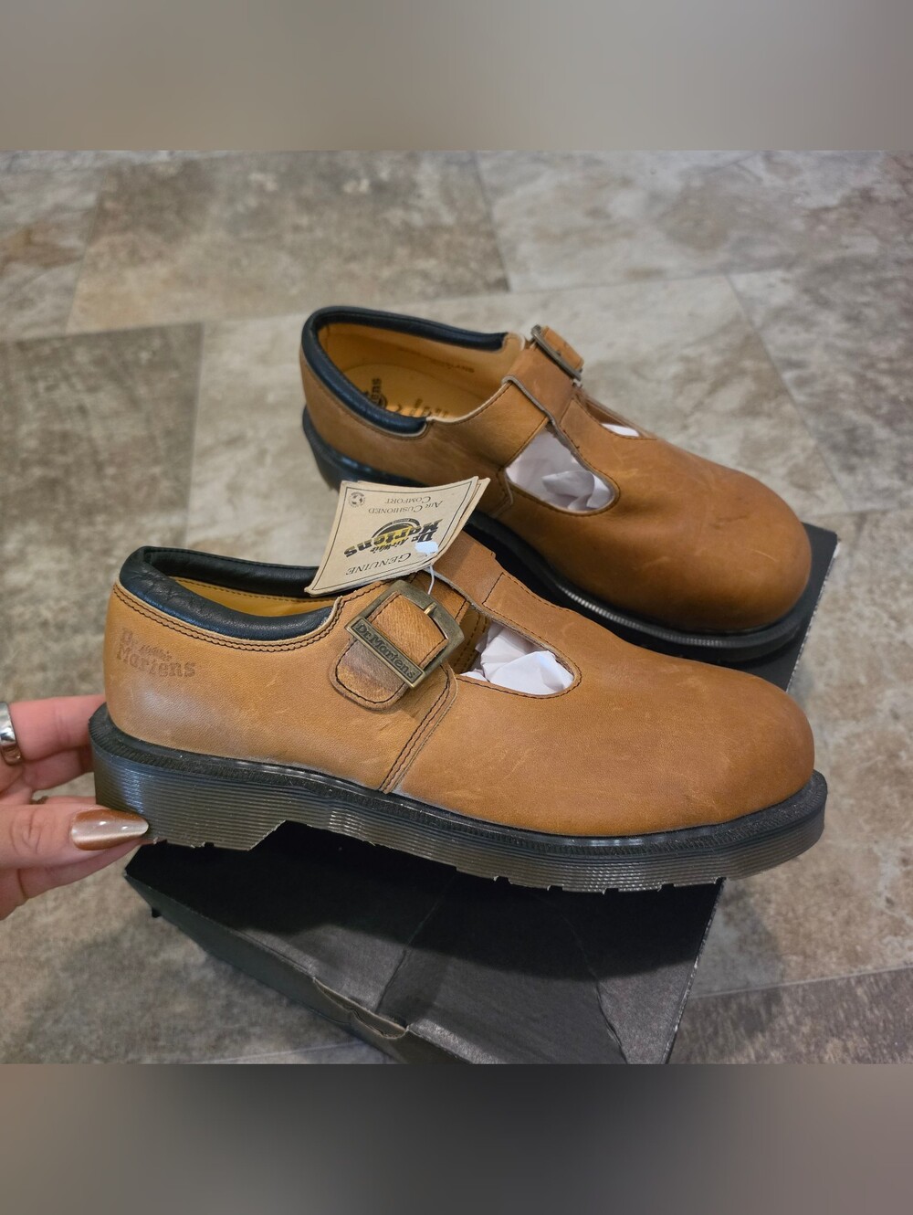 Vintage Dr. Martens Made in England Steel Toe Mary Jane Shoes - UK 7 / US 9